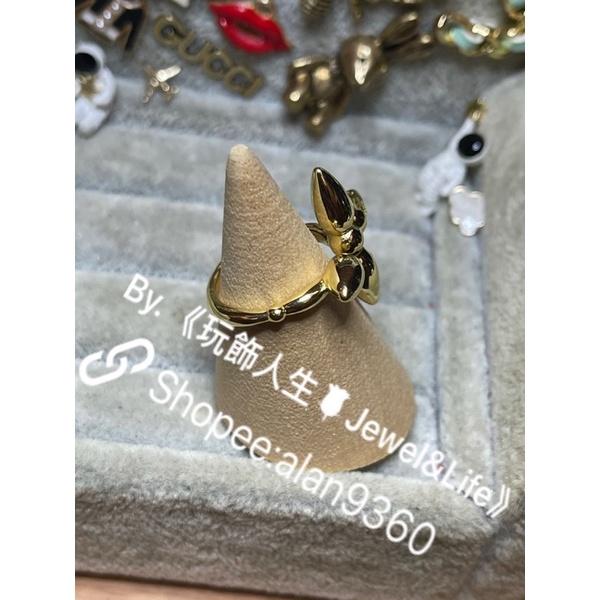 Louis Vuitton LV 氣質  經典四葉草 金色 造型 穿搭 二手 戒指-細節圖4