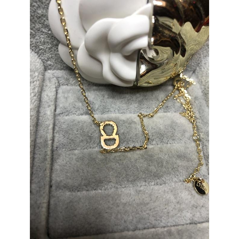 Dior 經典  CD 水鑽 金色 鎖骨 二手 項鍊-細節圖6