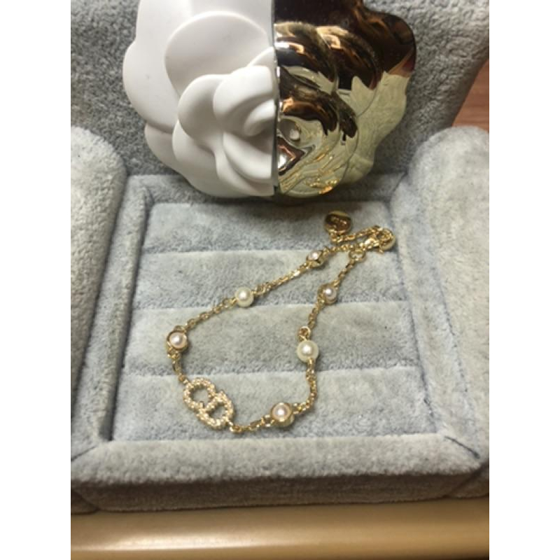 DIOR 經典  金色 珍珠  二手 手鍊-細節圖5