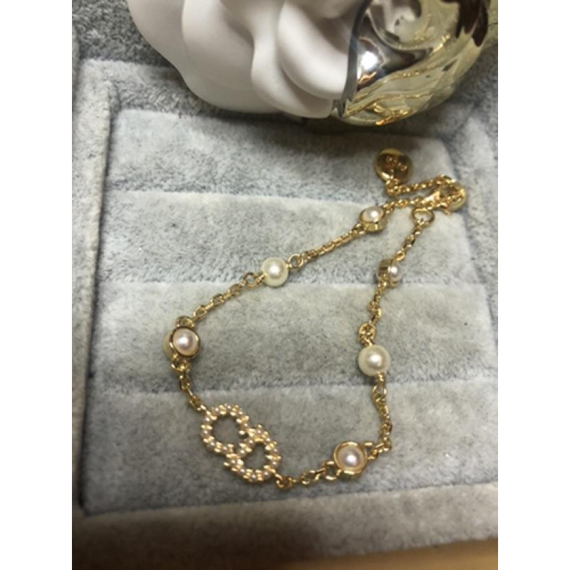 DIOR 經典  金色 珍珠  二手 手鍊-細節圖6