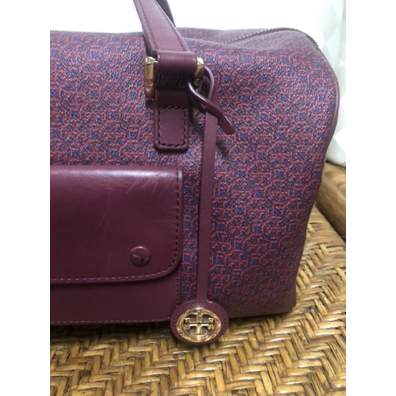 Tory Burch 二手 葡萄紫 手提包包-細節圖2