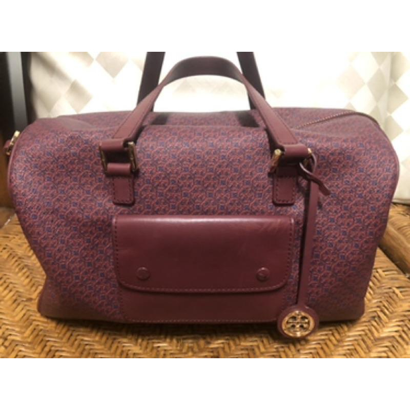 Tory Burch 二手 葡萄紫 手提包包-細節圖3