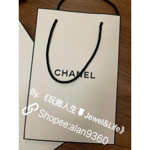 CHANEL 香奈兒 彩妝專櫃 名牌 白色 質感 紙袋 小提袋-細節圖9