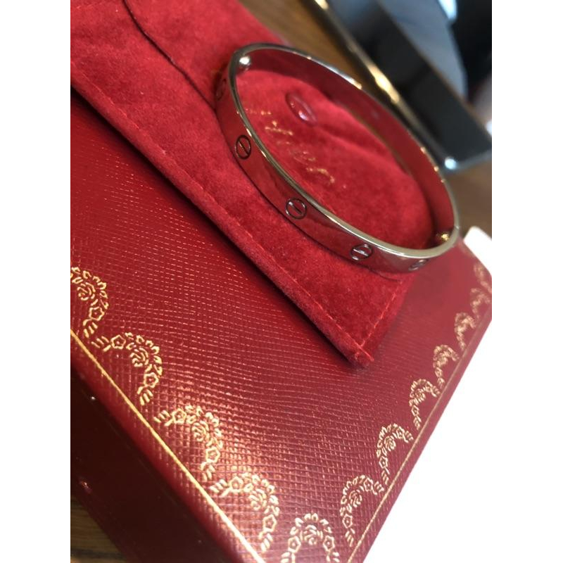 Cartier 卡地亞 18K LOVE 系列手環 (尺寸18)-細節圖3