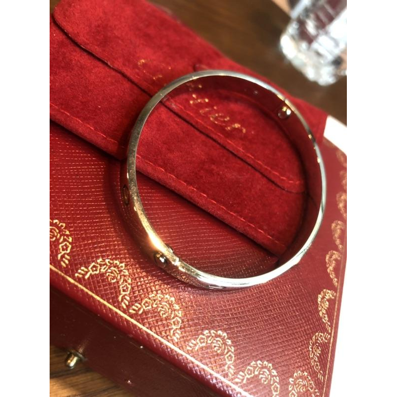 Cartier 卡地亞 18K LOVE 系列手環 (尺寸18)-細節圖4