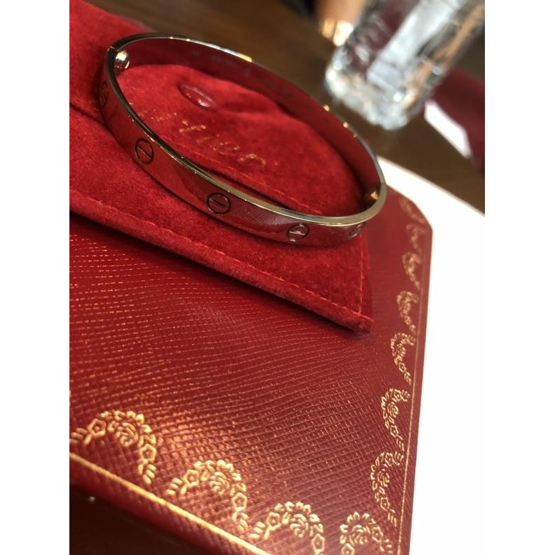 Cartier 卡地亞 18K LOVE 系列手環 (尺寸18)-細節圖5