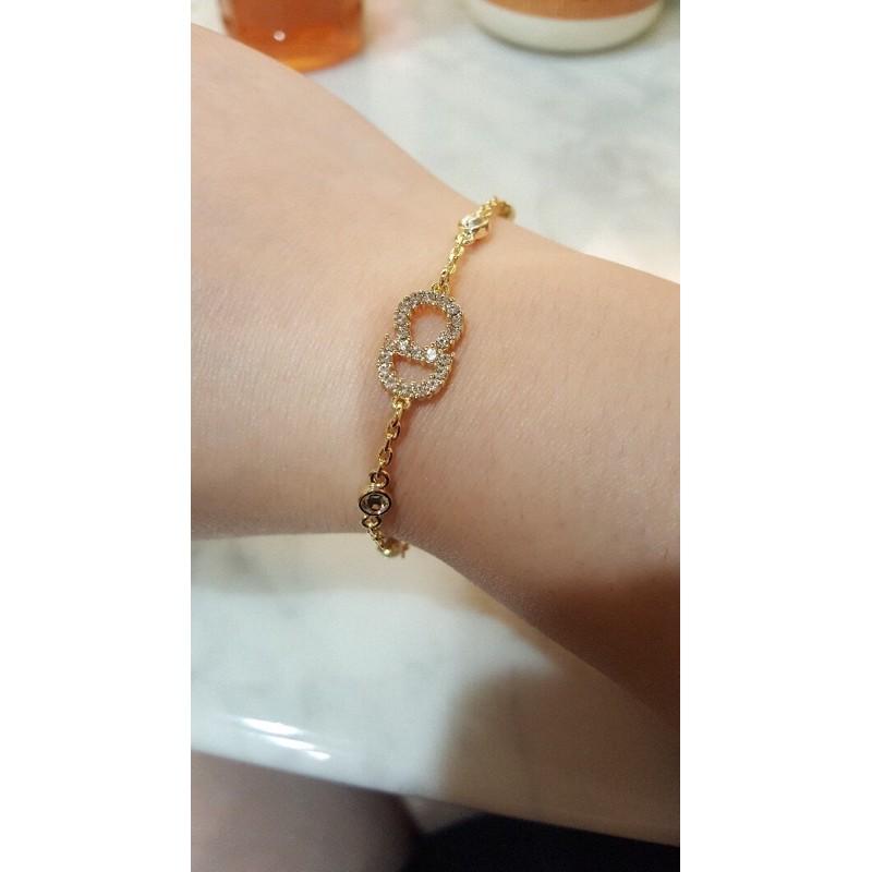 Dior 超美 小清新 珍珠 水鑽 二手 手鍊-細節圖5