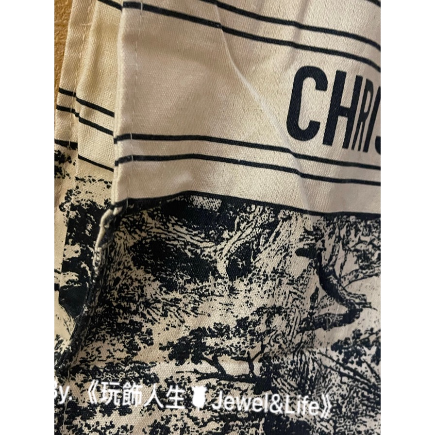 品牌經典💯 Dior 專櫃VIP贈品系列 動物園印花圖案 棉麻質感 帆布袋 購物包 托特包 媽媽包 沙灘包-細節圖3