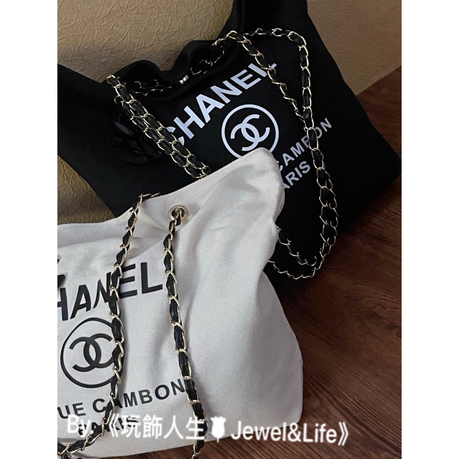 品牌經典💯專櫃VIP贈品31RUE CAMBON PARIS Chanel系列 棉麻質感 加厚帆布袋 購物包 托特包-細節圖2
