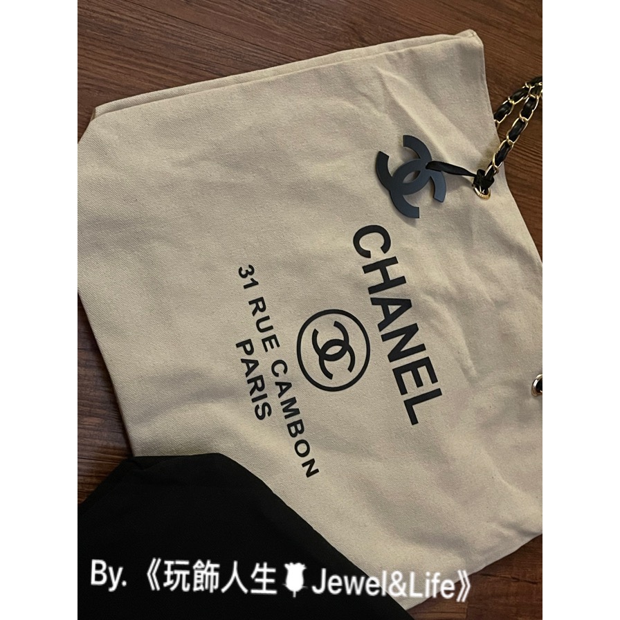 品牌經典💯專櫃VIP贈品31RUE CAMBON PARIS Chanel系列 棉麻質感 加厚帆布袋 購物包 托特包-細節圖8