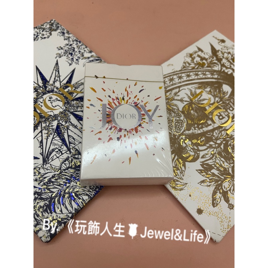 品牌經典贈品系列💯 Dior JOY系列 銀白色 雷射版 撲克牌 紙牌-細節圖2