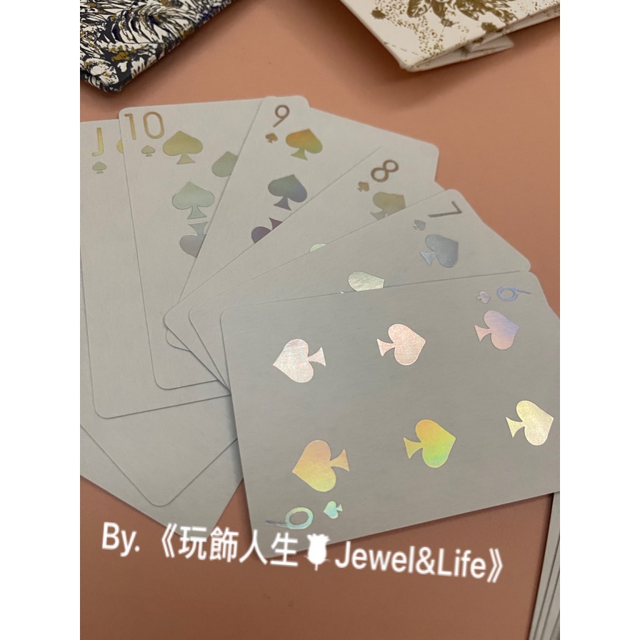 品牌經典贈品系列💯 Dior JOY系列 銀白色 雷射版 撲克牌 紙牌-細節圖3