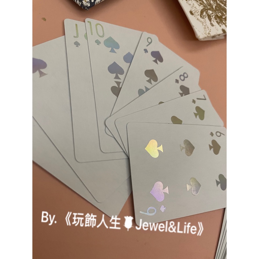 品牌經典贈品系列💯 Dior JOY系列 銀白色 雷射版 撲克牌 紙牌-細節圖4