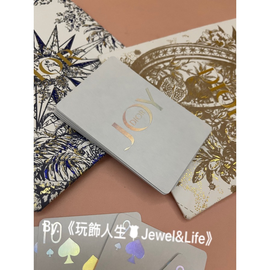 品牌經典贈品系列💯 Dior JOY系列 銀白色 雷射版 撲克牌 紙牌-細節圖5