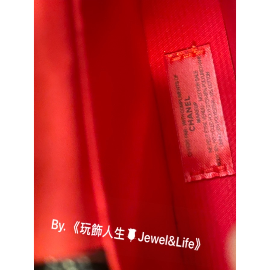 Chanel 品牌VIP經典贈品MAKE UP系列💯 超美 黑色 金扣 改造口紅包 硬包 小廢包 斜背包-細節圖7