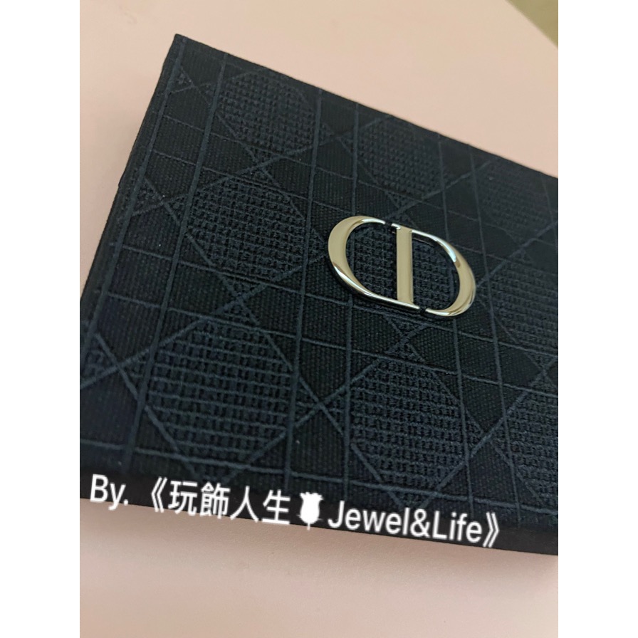 品牌VIP經典贈品MAKE UP系列💯 超美 Dior 藤格紋 銀黑色 布面 化妝鏡 口紅盒 置物盒 珠寶盒 擺飾-細節圖2