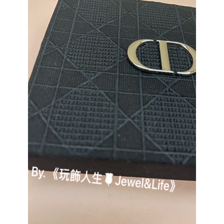品牌VIP經典贈品MAKE UP系列💯 超美 Dior 藤格紋 銀黑色 布面 化妝鏡 口紅盒 置物盒 珠寶盒 擺飾-細節圖8