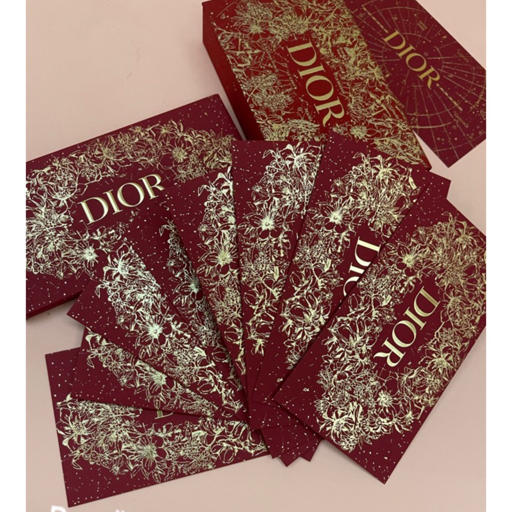 品牌VIP經典贈品MAKE UP系列💯 超美 Dior 燙金 紅包袋❤️D硬盒 布面 化妝鏡 口紅盒 置物盒 珠寶盒 擺設-細節圖2