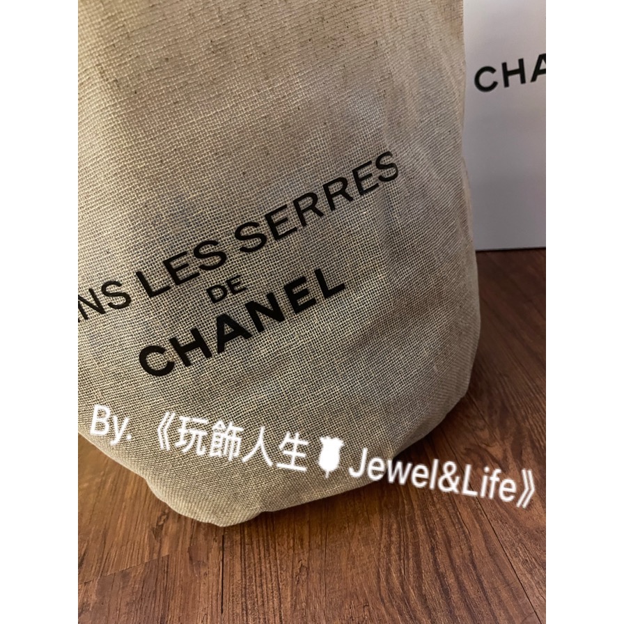 品牌VIP經典贈品MAKE UP系列💯 超美 雙C Chanel 麻布材質 字母LOGO 圓底 大手提包（送吊飾❤️）-細節圖2