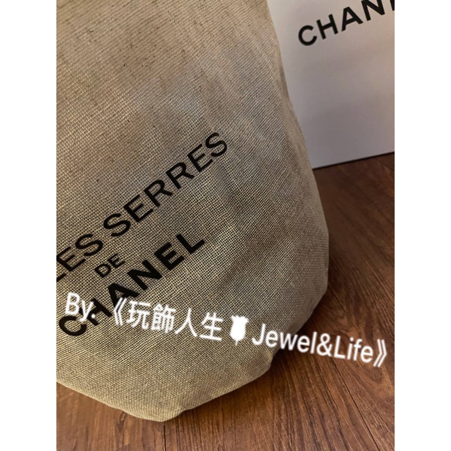 品牌VIP經典贈品MAKE UP系列💯 超美 雙C Chanel 麻布材質 字母LOGO 圓底 大手提包（送吊飾❤️）-細節圖3