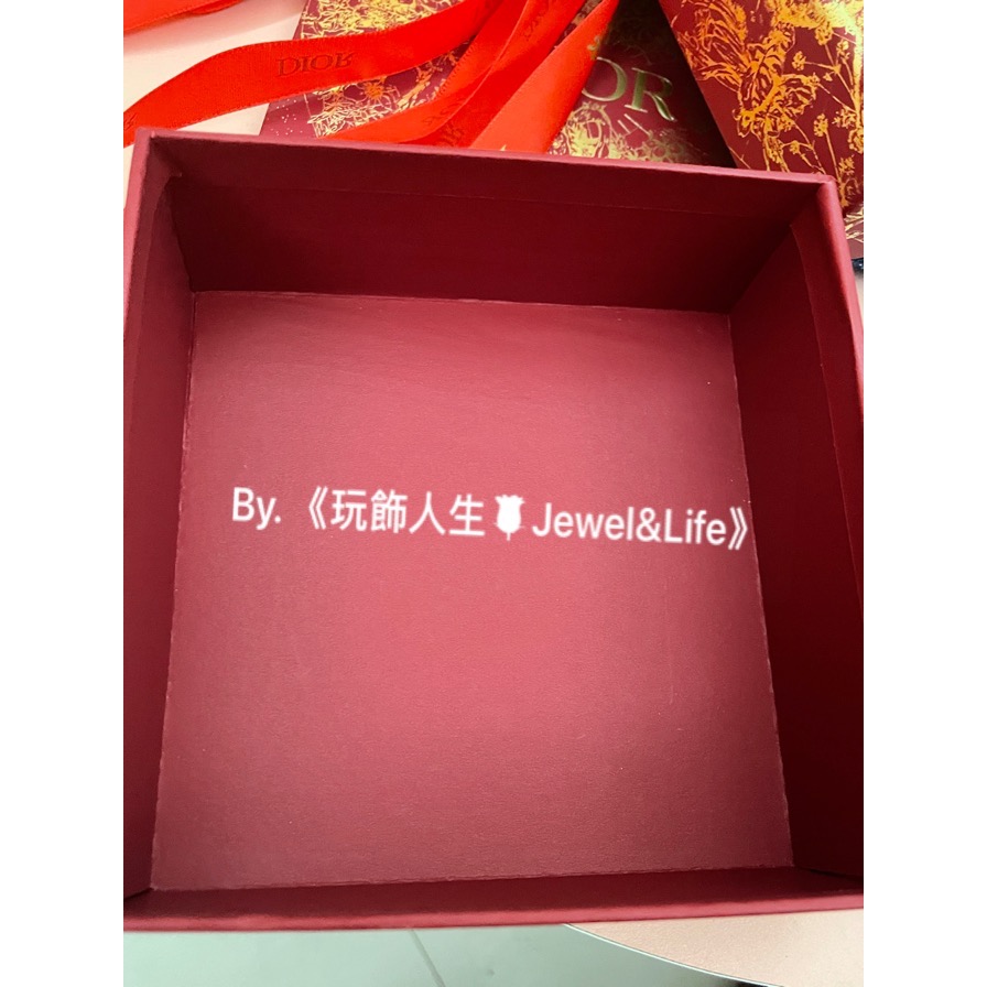 超美 Dior 藍色迷霧 紅李春桃 立體燙金 系列 CD 飾品盒、硬盒、多功能置物盒、擺飾、空盒、紙盒-細節圖5