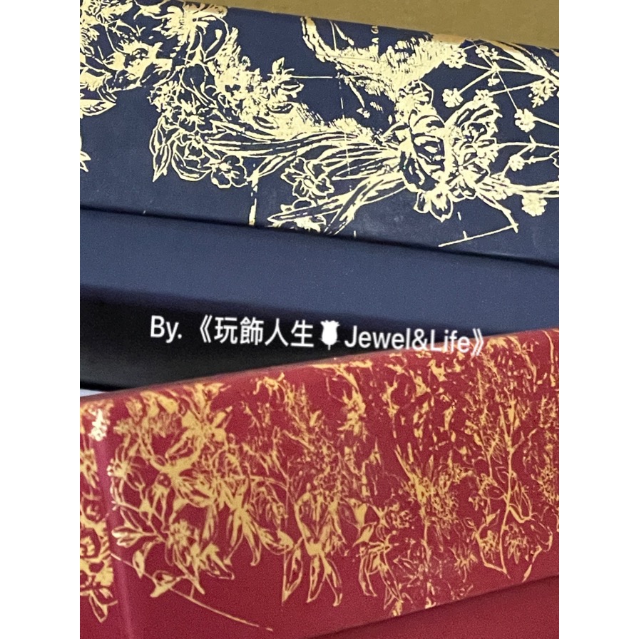 超美 Dior 藍色迷霧 紅李春桃 立體燙金 系列 CD 飾品盒、硬盒、多功能置物盒、擺飾、空盒、紙盒-細節圖8