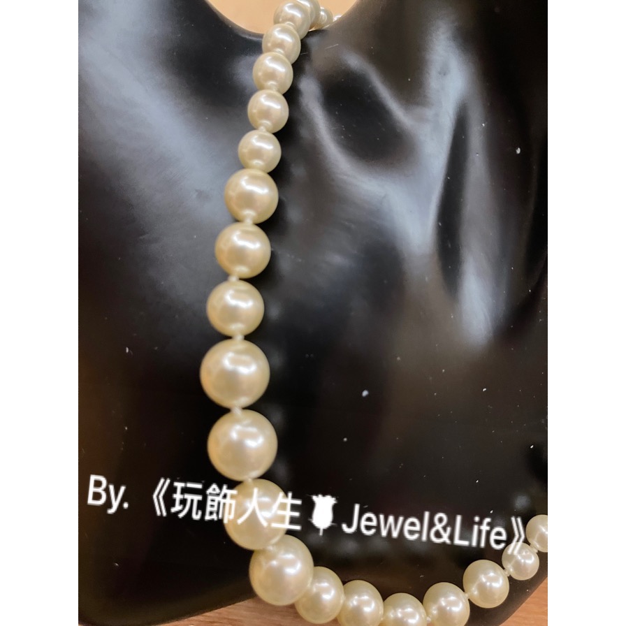 經典系列💯 超美 Chanel 基本款 淡金色 雙C LOGO 香奈兒大小漸層珍珠 100週年紀念 項鍊 短項鍊 頸鍊-細節圖4