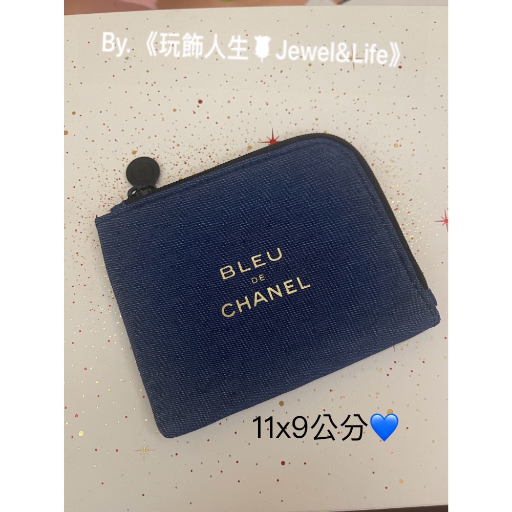 美妝專櫃滿額贈品系列‼️超美 CHANEL 香奈兒 牛仔單寧 零錢包 卡包-細節圖4