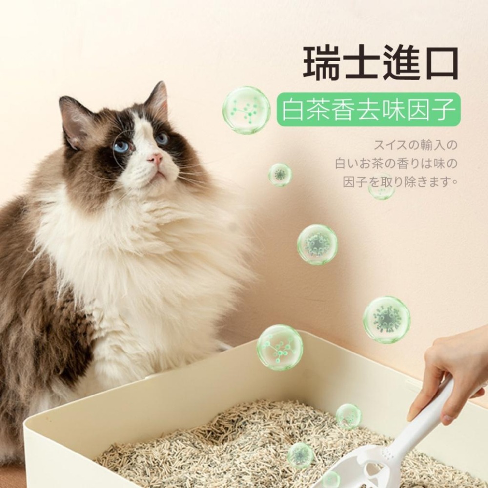 寵確幸混合貓砂白茶香味 寵確幸 貓砂 豆腐砂 可沖廁所 寵物用-細節圖9
