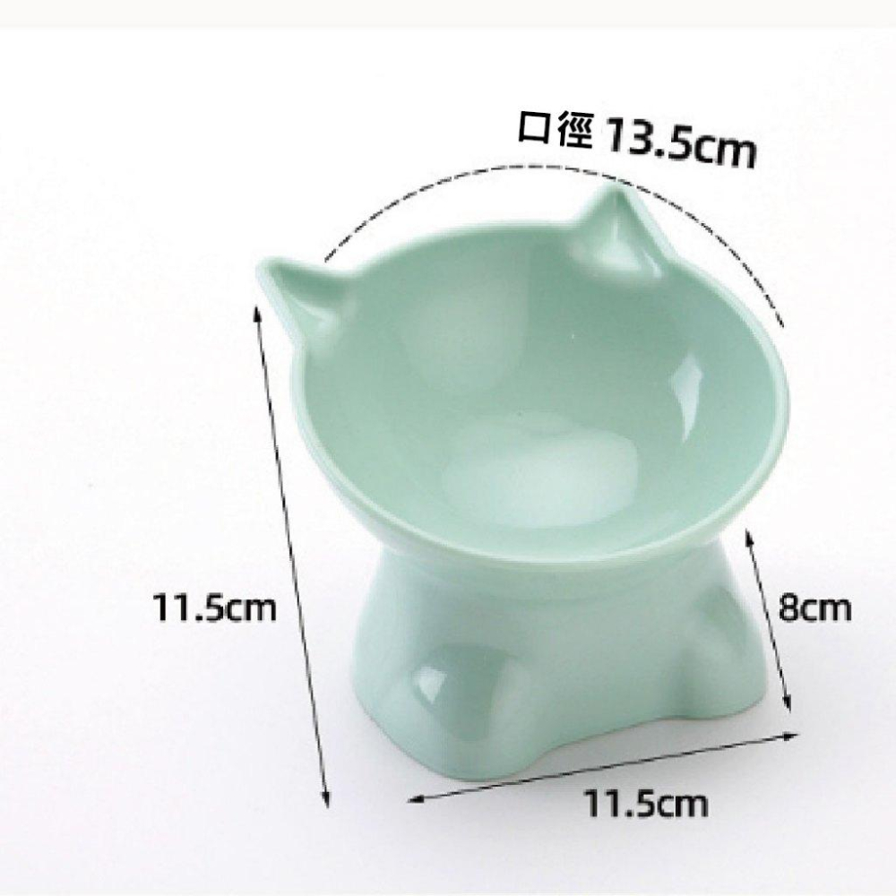北歐風斜口高腳貓碗  護頸寵物碗 傾斜寵物碗 寵物斜口碗 護頸碗 造型寵物碗 狗碗 貓碗 寵物碗-細節圖3