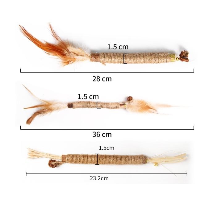 貓咪木天蓼磨牙棒 貓咪玩具 貓薄荷 拉菲草 蟲癭果 紓壓  貓咪用品 啃咬玩具 解悶-細節圖5