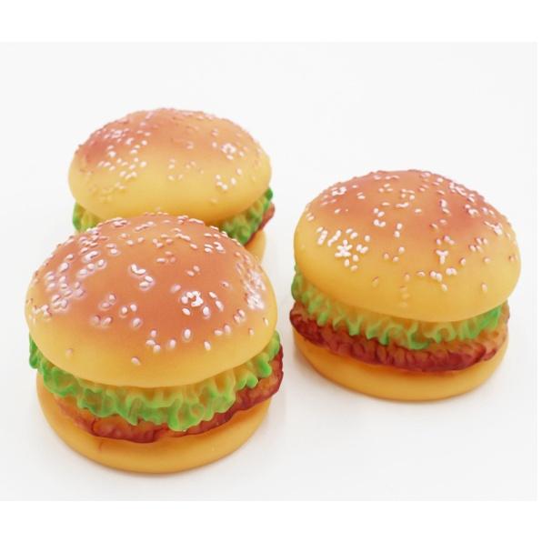寵物發聲玩具 漢堡 仿真造型玩具 狗狗玩具  貓咪玩具 橡膠玩具 寵物耐咬 磨牙-細節圖2