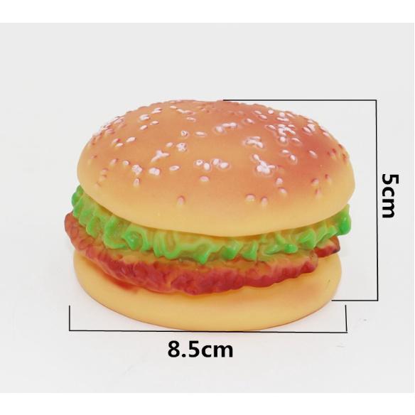 寵物發聲玩具 漢堡 仿真造型玩具 狗狗玩具  貓咪玩具 橡膠玩具 寵物耐咬 磨牙-細節圖3