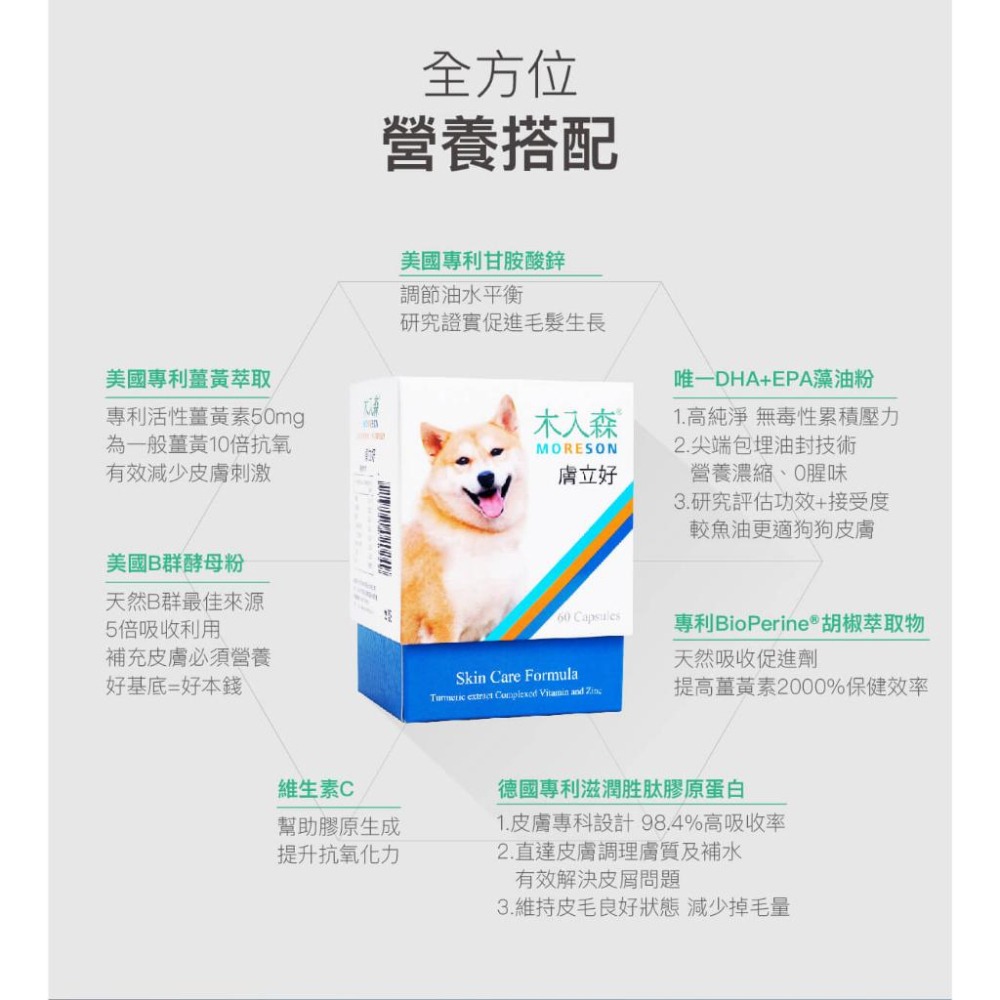 MORESON木入森 犬寶膚立好 狗狗 皮膚保健 異位性皮膚炎機能營養複方 營養補充-細節圖4