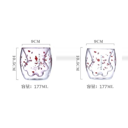 我在家就能賞櫻花 不用出去人擠人~雙層貓爪杯 櫻花貓爪杯 耐熱玻璃杯 雙層玻璃杯 貓爪杯 咖啡杯 飲料杯-細節圖5