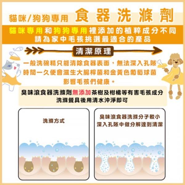 ODOUT臭味滾 寵物環境專用 食器洗滌劑 狗用 貓用 寵物專用 洗碗-細節圖5