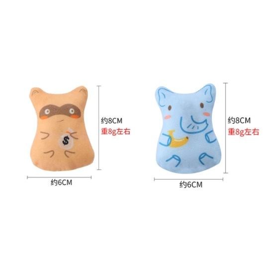 在主子眼裡它不小但我看來是蠻小的~貓薄荷動物造型小抱枕 耐抓耐咬 紓壓玩具 造型貓玩具 逗貓玩具 毛絨玩具 玩偶-細節圖6