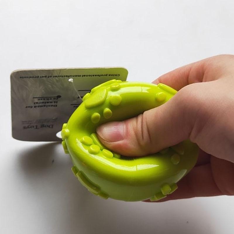 狗狗腳印發聲玩具球 耐咬磨牙 發聲玩具 玩具球 潔牙 腳掌球 狗玩具 寵物玩具 矽膠球-細節圖2