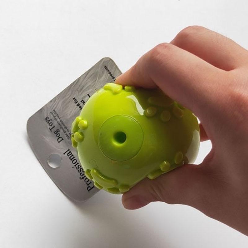 狗狗腳印發聲玩具球 耐咬磨牙 發聲玩具 玩具球 潔牙 腳掌球 狗玩具 寵物玩具 矽膠球-細節圖3