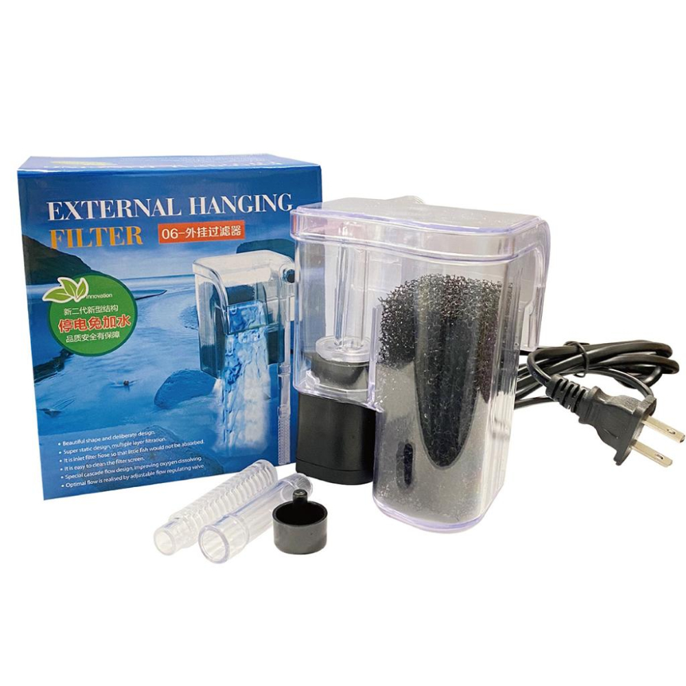 濾水器 外掛式 魚缸過濾器 水族箱過濾器 外掛過濾 水族過濾 過濾設備 小缸適用 小型瀑布-細節圖2