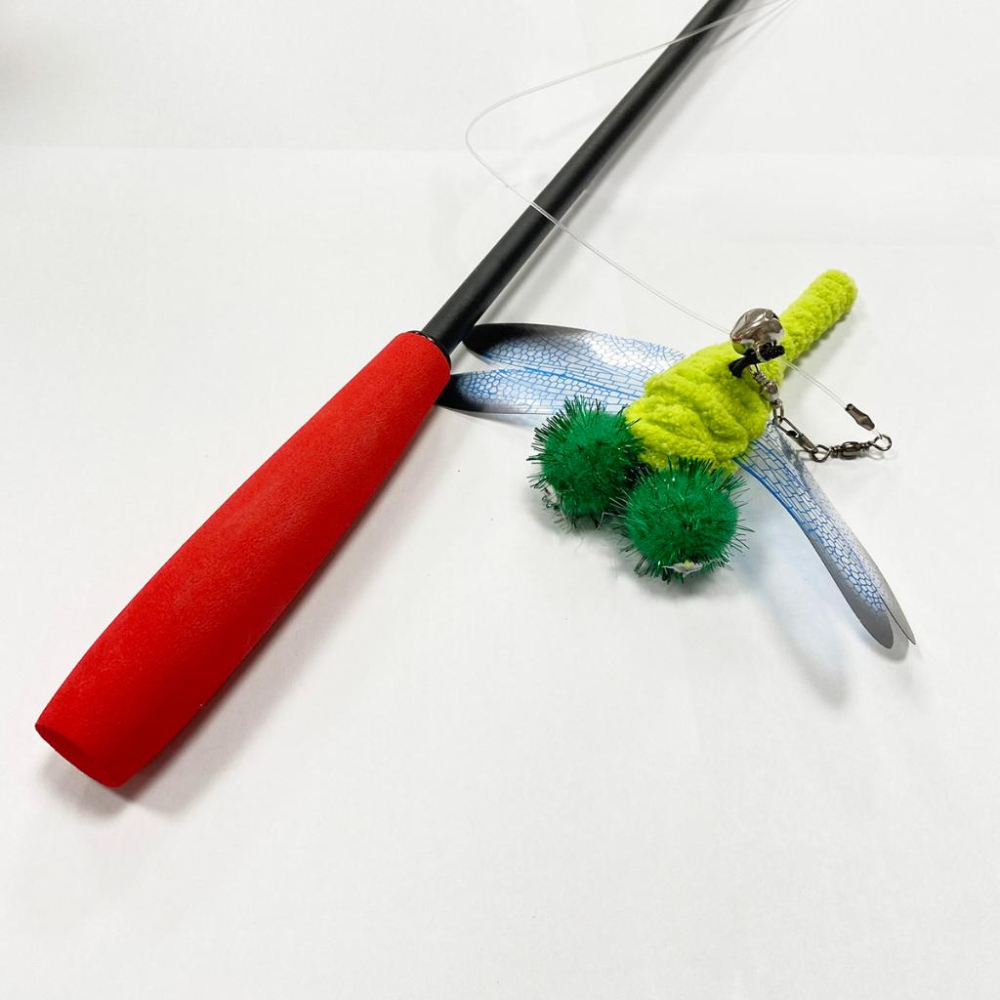 逗得你不要不要的四節伸縮逗貓棒！四節伸縮逗貓棒 貓玩具 寵物玩具 四節伸縮 伸縮逗貓棒 寵物用品-細節圖3