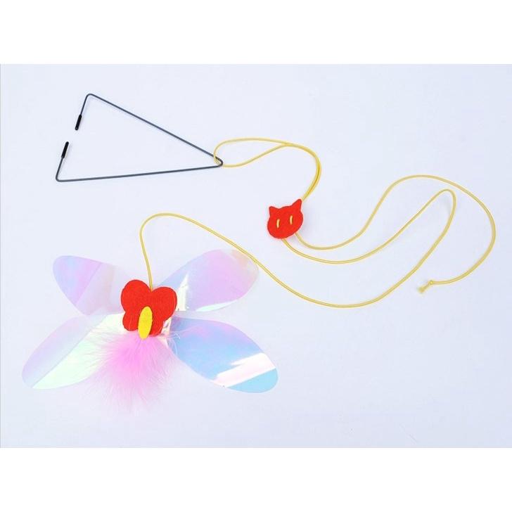 掛門式逗貓彈力老鼠 逗貓棒 懸掛式 貓咪玩具 可伸縮貓抓繩 貓用品-細節圖5