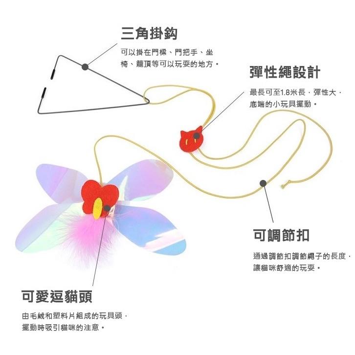 掛門式逗貓彈力老鼠 逗貓棒 懸掛式 貓咪玩具 可伸縮貓抓繩 貓用品-細節圖6