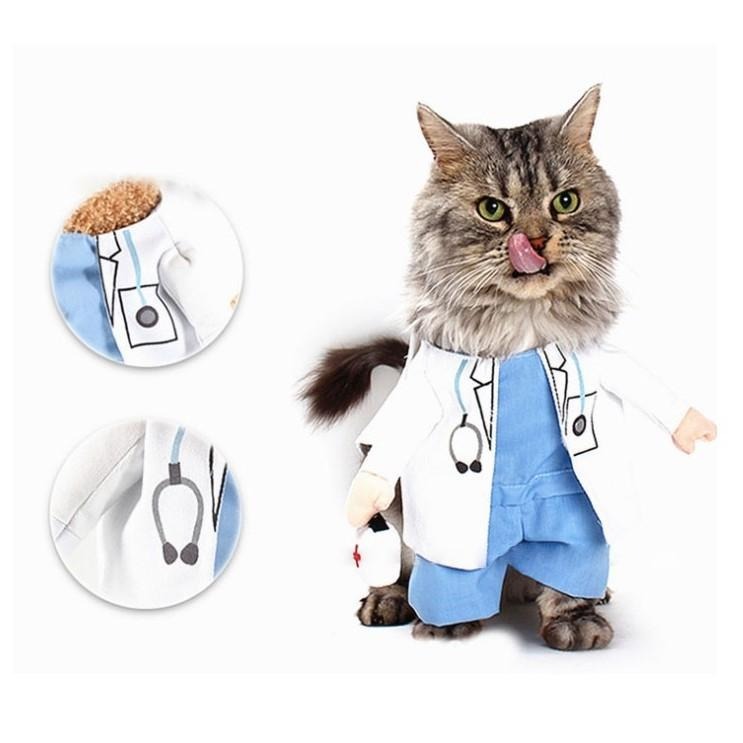 萬聖節搗蛋一嚇~寵物搞怪衣 變身裝 風流醫生 牛仔警長 俏護士 皇上駕到 狗衣 貓衣 兩腳衣 萬聖節 寵物造型服裝-細節圖4
