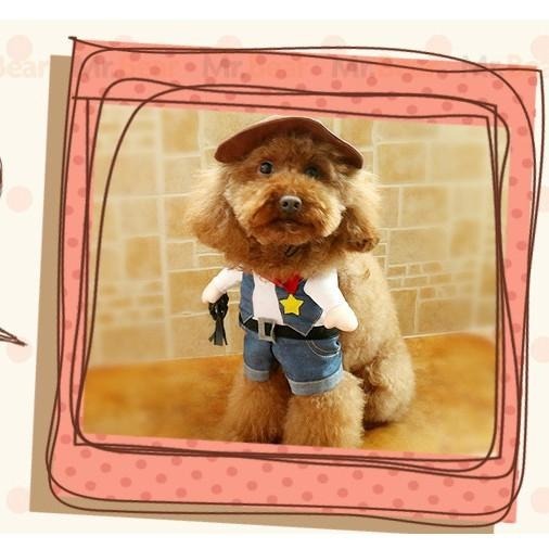 萬聖節搗蛋一嚇~寵物搞怪衣 變身裝 風流醫生 牛仔警長 俏護士 皇上駕到 狗衣 貓衣 兩腳衣 萬聖節 寵物造型服裝-細節圖8