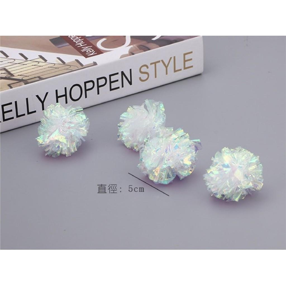 手做水晶響紙球 彩紙球 紙花球 寵物玩具 貓咪玩具 糖果色紙球 逗貓玩具 寵物玩具-細節圖2