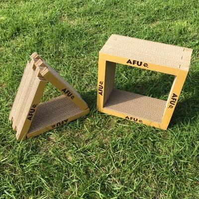 打不過AFU就要加入他啊！~AFU貓抓板 台灣製 貓抓板 瓦楞紙板 磨爪抓板 寵物用品 貓玩具 貓紙箱 耐抓 抓板-細節圖6