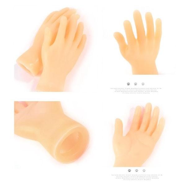 撸貓小手指 橡膠假手 逗貓玩具 按摩指套 手指玩具 搞怪道具 迷你手套 創意趣味 抖音-細節圖3