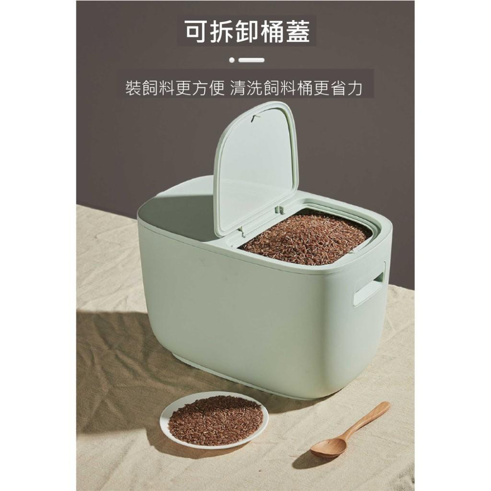 我不懂為什麼大包裝的飼料都不做夾鏈袋~寵物防潮飼料桶 飼料桶 乾糧桶 儲存桶 防潮 密封 狗糧 貓糧-細節圖5