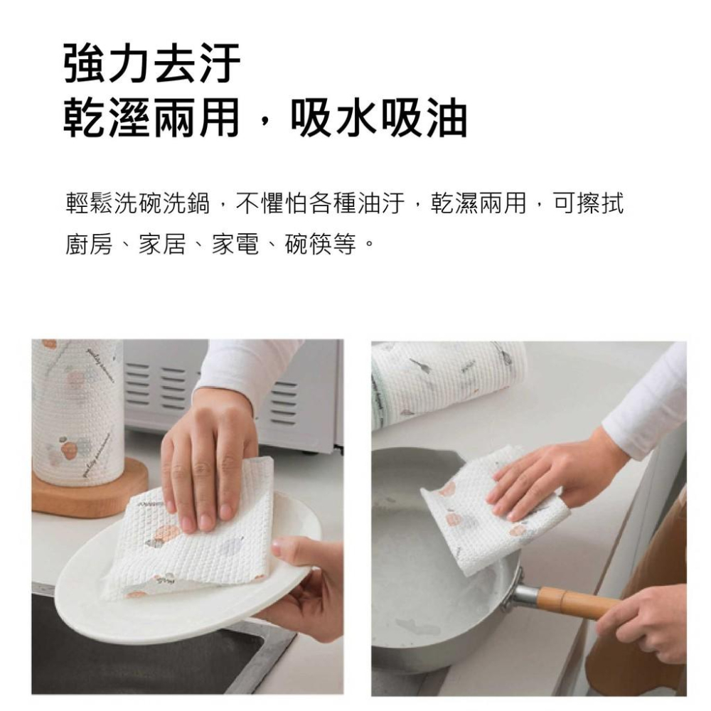 我看很多貓友在團購這個我就參團了~懶人抹布 可水洗 家用無紡布巾 廚房紙巾 擦碗巾 吸油紙巾-細節圖6